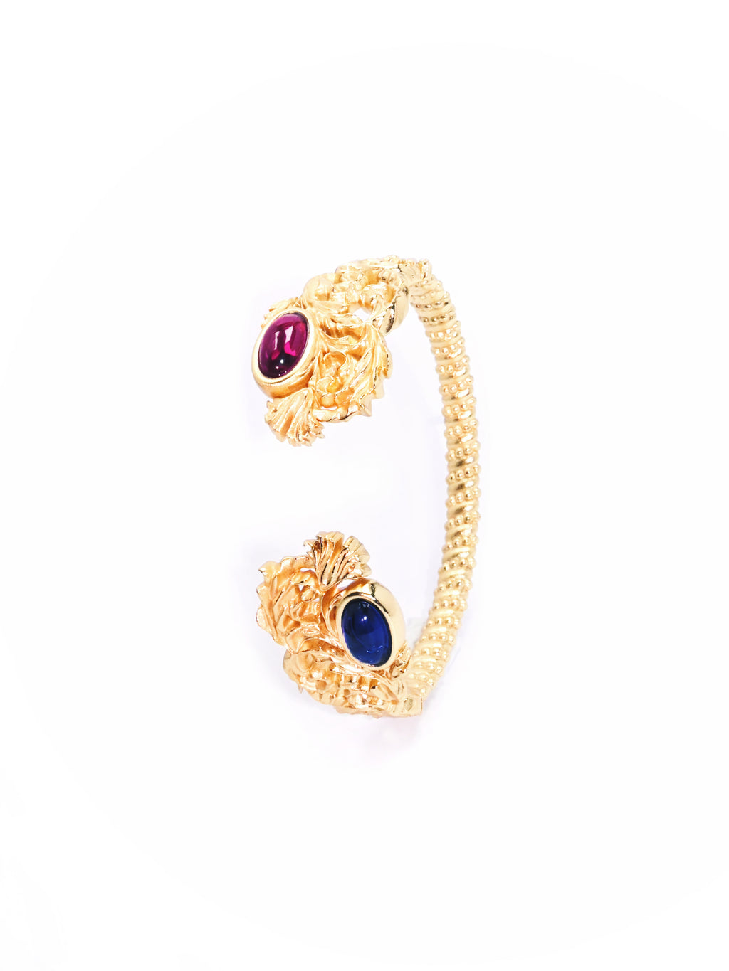 Solace & I | "Baroque Solace" Royal Cuff - S925 Silver with 14K Champagne Gold& Dual-Tone Gems