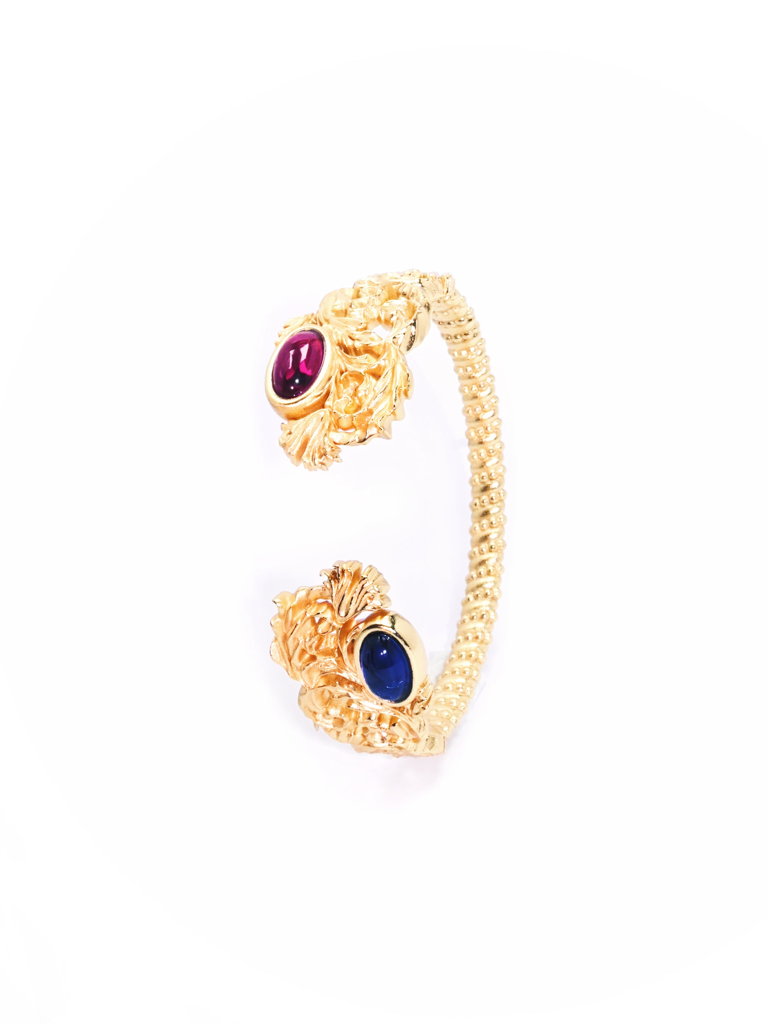 Solace & I | "Baroque Solace" Royal Cuff - S925 Silver with 14K Champagne Gold& Dual-Tone Gems