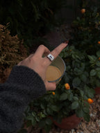 Solace & I | "Amethyst Sanctuary" Open Ring – Heavy Craft S925 Sterling Silver with Deep Purple Stone