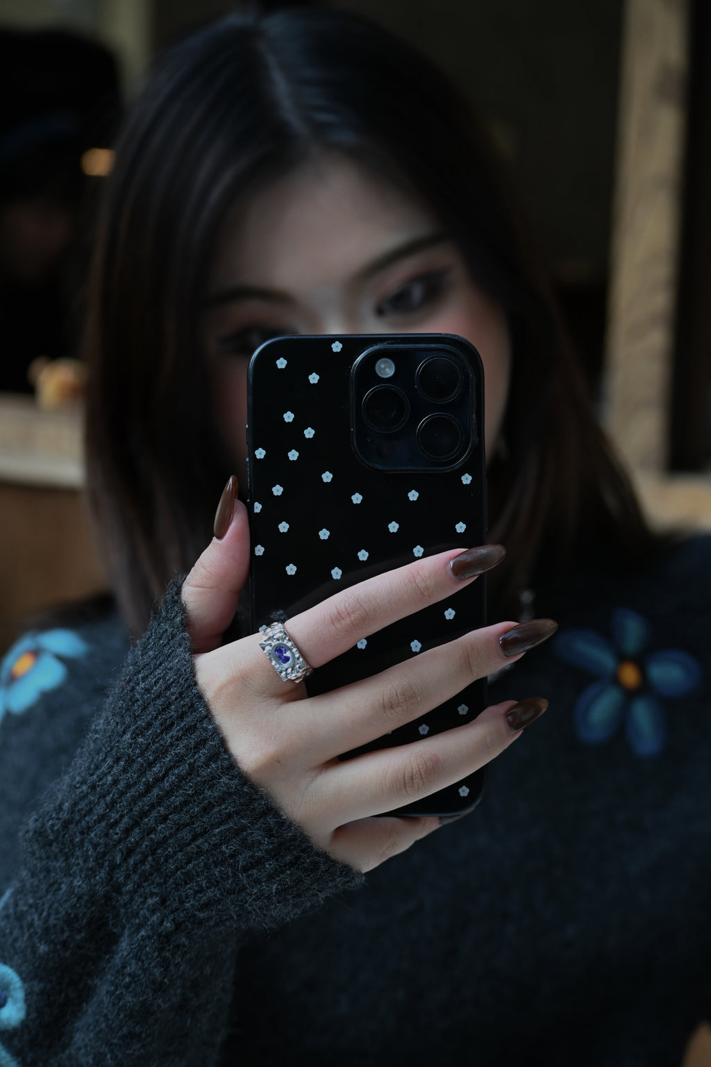 Solace & I | "Amethyst Sanctuary" Open Ring – Heavy Craft S925 Sterling Silver with Deep Purple Stone