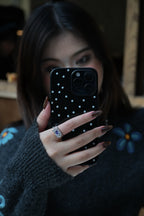 Solace & I | "Amethyst Sanctuary" Open Ring – Heavy Craft S925 Sterling Silver with Deep Purple Stone