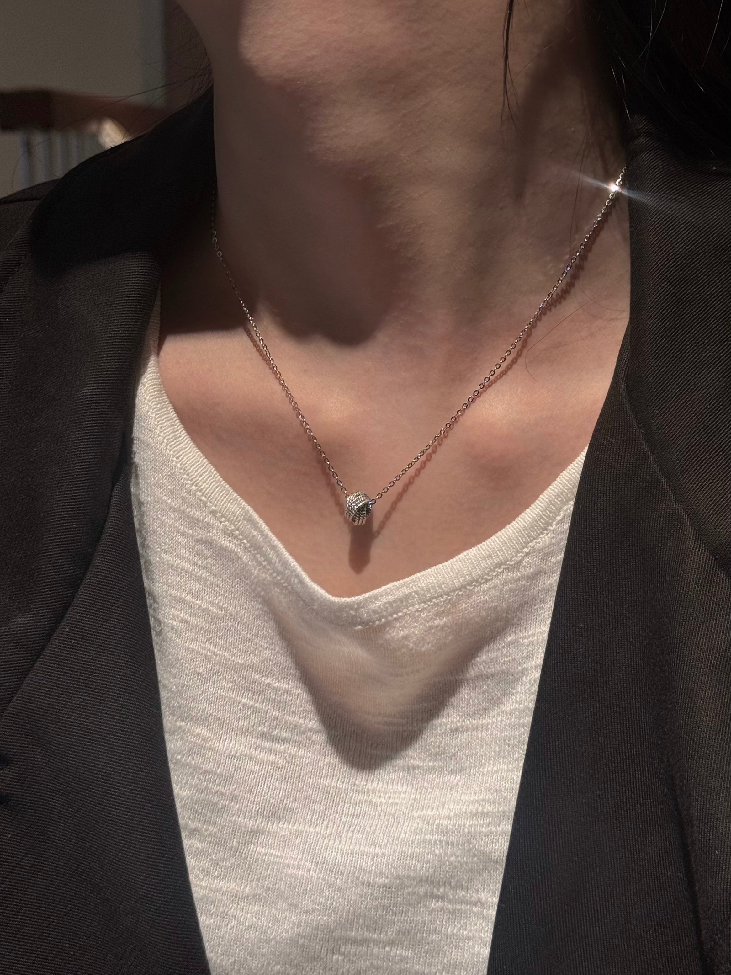 925 Sterling Silver Knot Pendant Necklace – Everyday Minimal Style