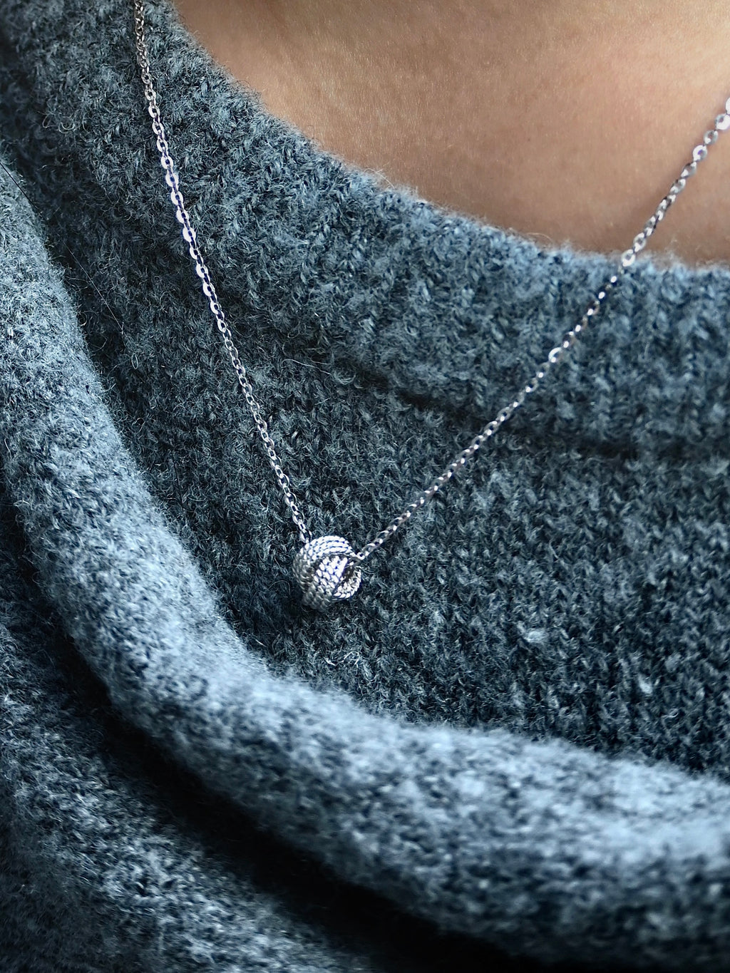 Solace & I | "The Infinite Loop" Mobius Pendant – Hand-Textured S925 Sterling Silver Necklace
