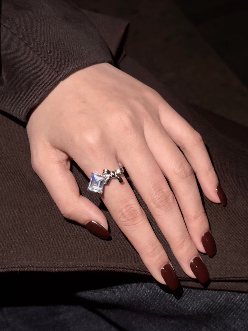 Solace &I | "The Eternal Gift" Ribbon Bowknot Ring – Brilliant-Cut Zirconia S925 Silver